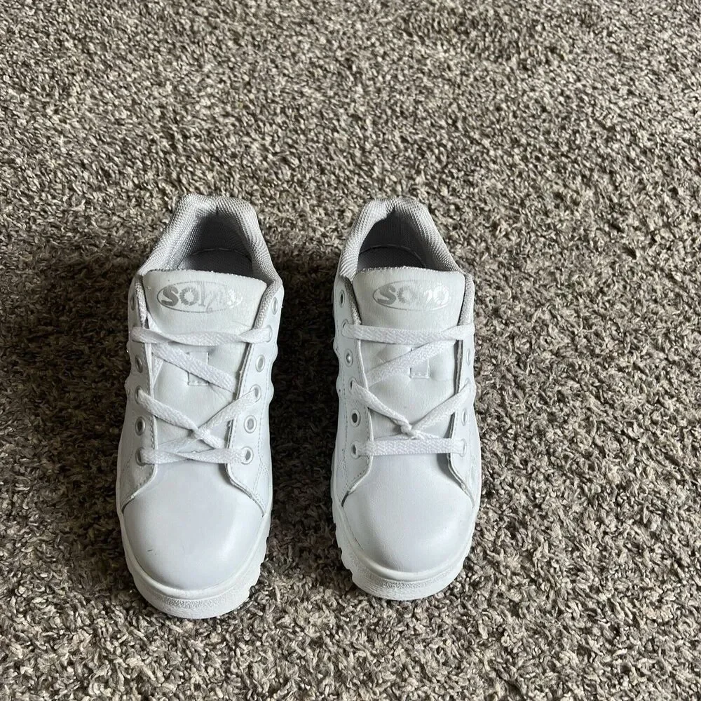Vintage Soho Size 6 Platform Sneakers Women White 90s Y2K Platform Chunky